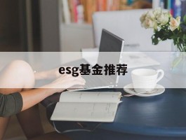 esg基金推荐(什么叫esg基金)